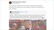 Netizen shared a satirical response to Trump's speech (Image via @rothschildmd/X)
